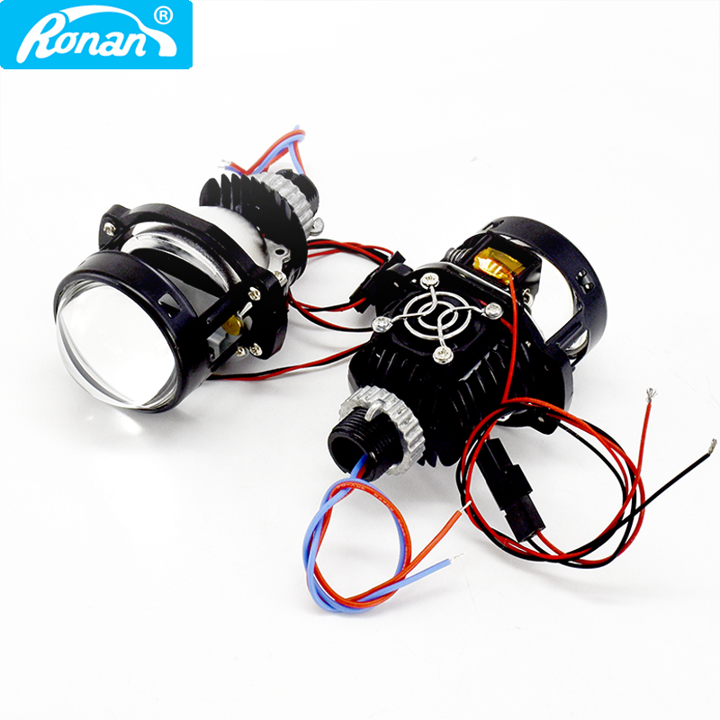 Universal Motorcycle Led Headlight Projector - RONAN-miniproyector bi-led para faro delantero de