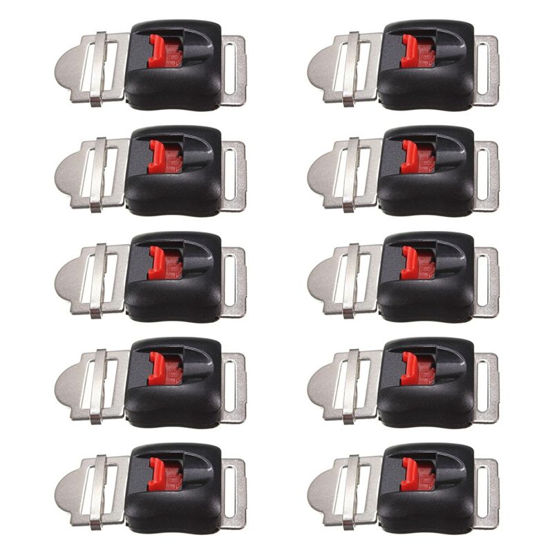 Quick Release Buckle Motorcycle Helmet - Potente Juego de 10 Hebillas de