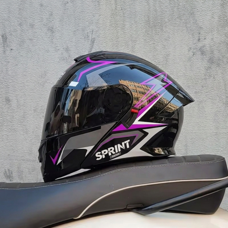 Modular Flip Up Motorcycle Helmet Dot Approved - Casco de Motocicleta Modular Abatible con