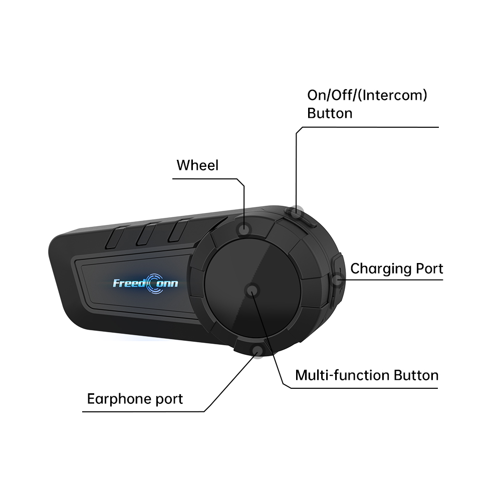 Motorcycle Helmets - FreedConn KY PRO - Intercomunicador Bluetooth