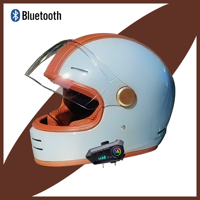 Vintage Open Face Retro Helmet - Casco de motocicleta vintage Casque: cara