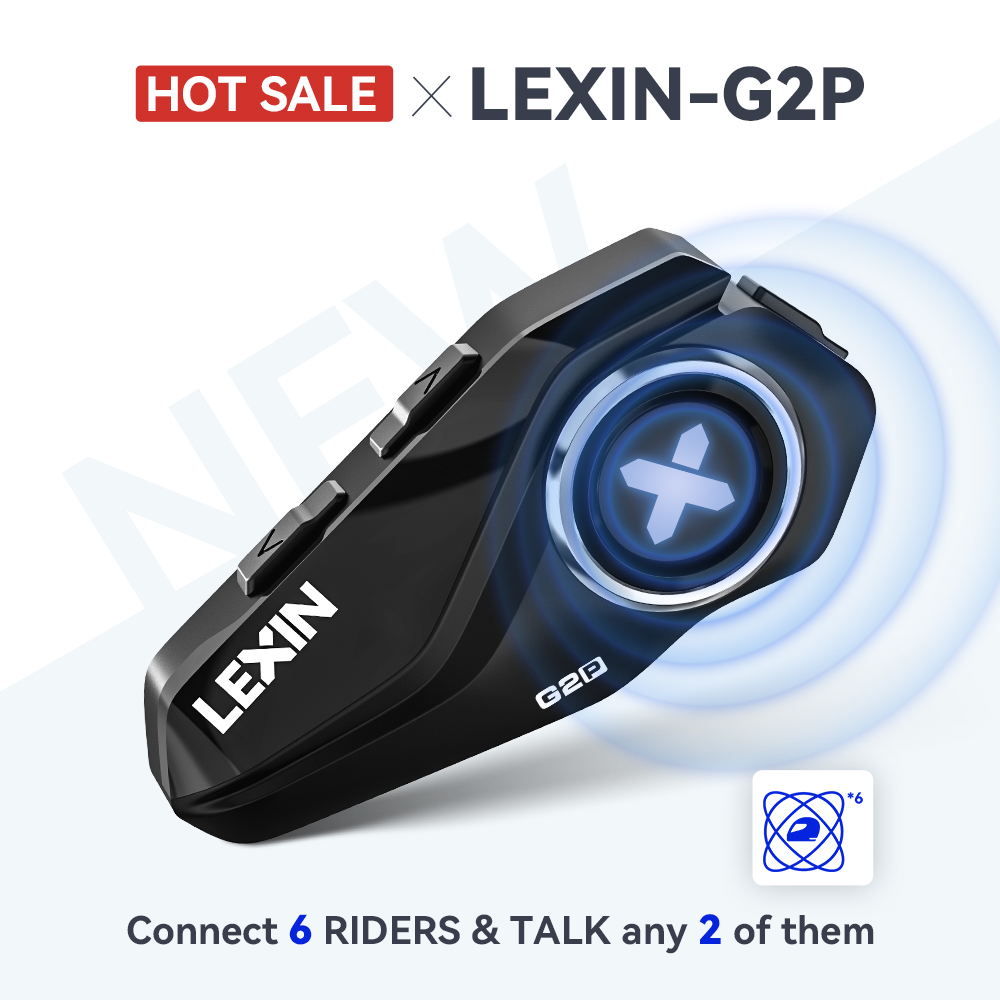 Universal Motorcycle Helmet Intercom Headset - Lexin G2P-auriculares Bluetooth para casco de