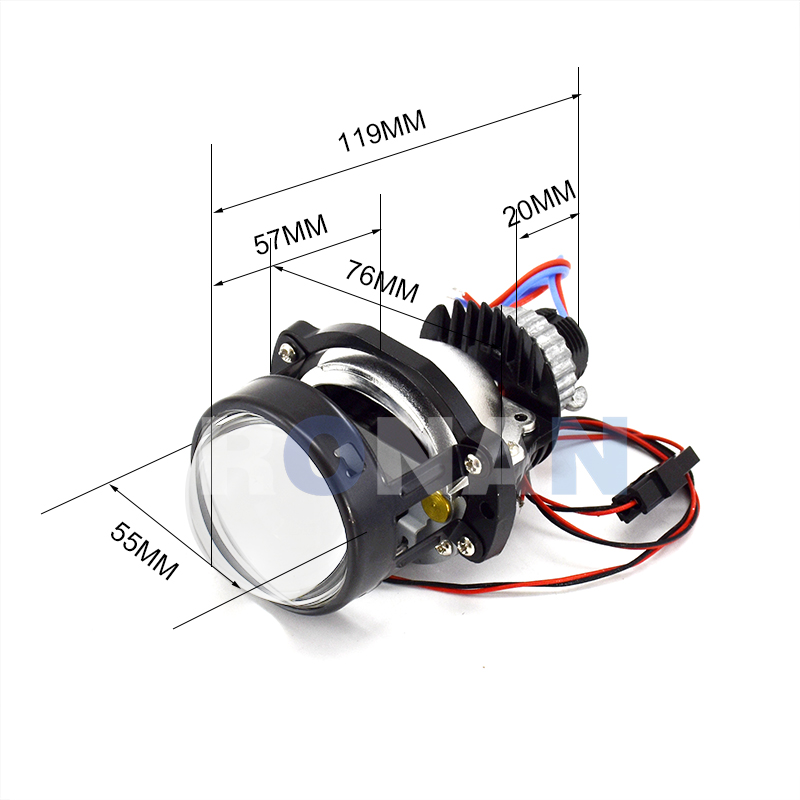 RONAN-miniproyector bi-led par - Universal Motorcycle Led Headlight Projector reseña y precio