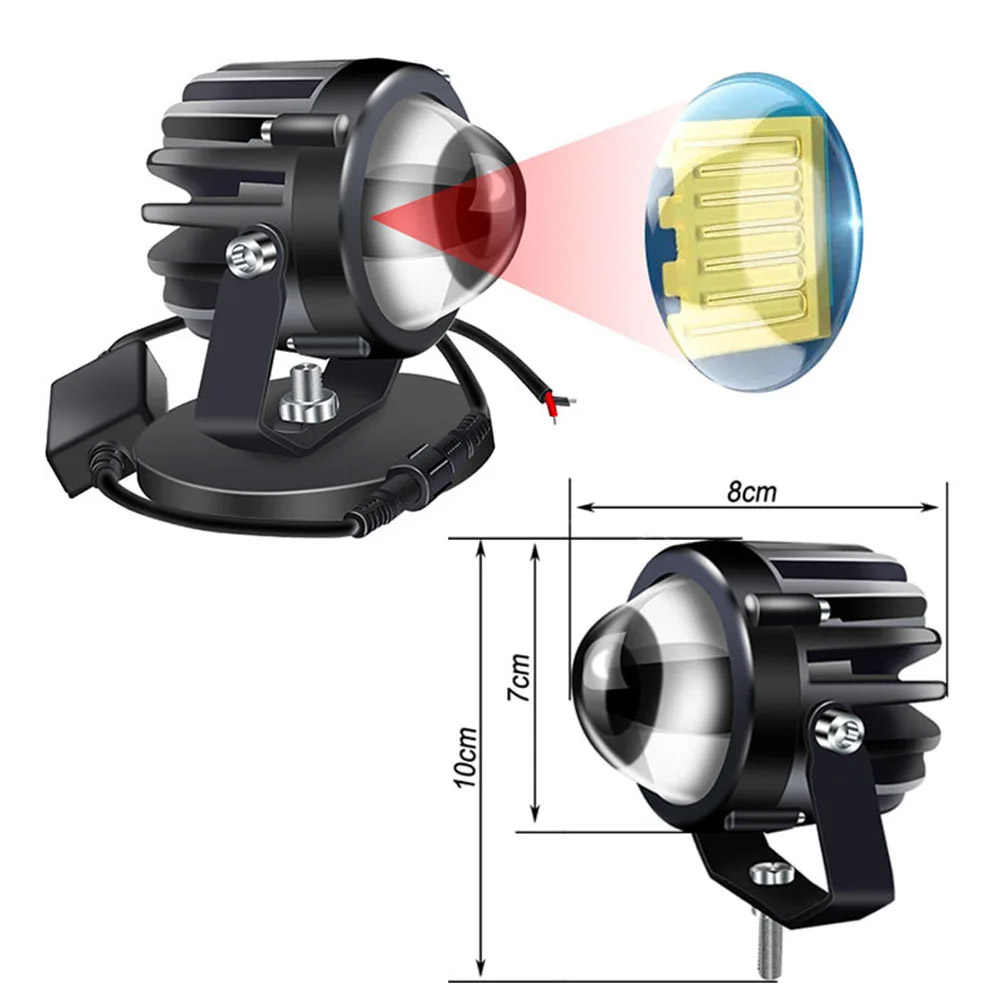 Proyector de motocicleta, luz  - Universal Motorcycle Led Headlight Projector reseña y precio