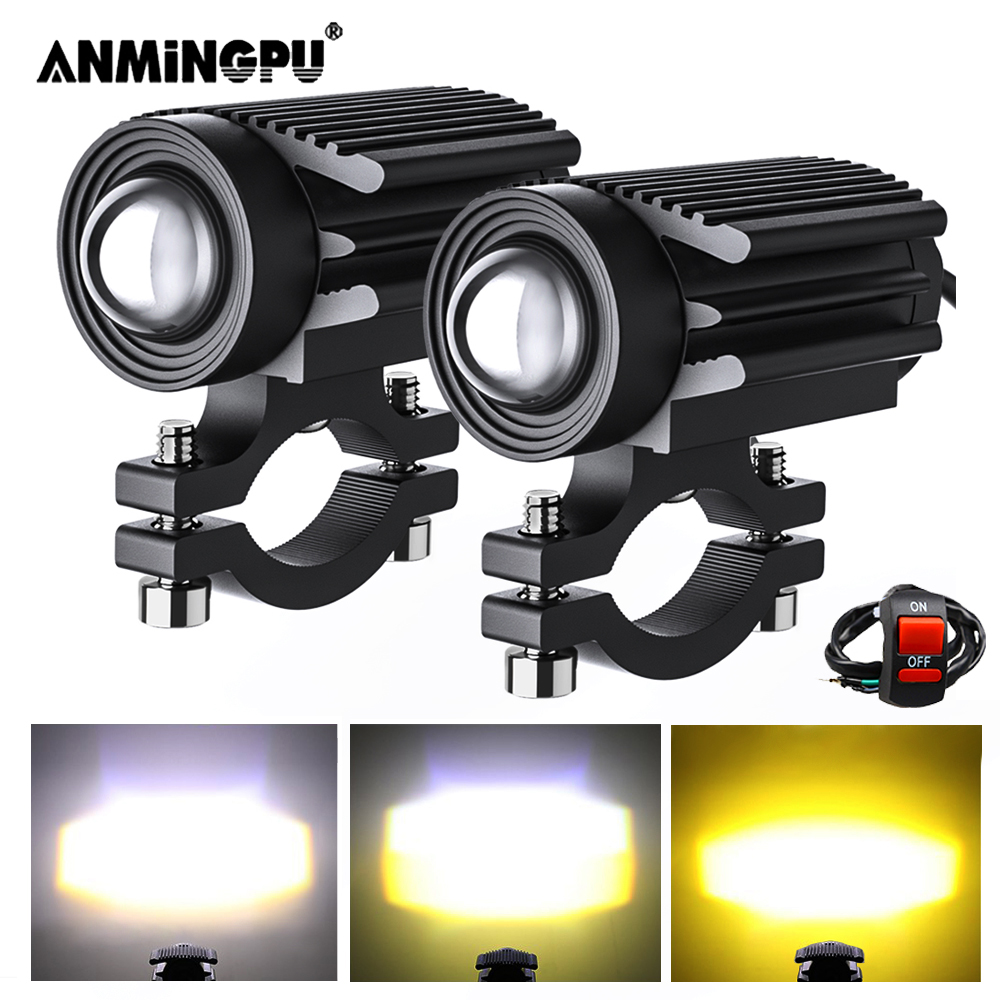Luz LED para motocicleta, acce - Universal Motorcycle Led Headlight Projector reseña y precio