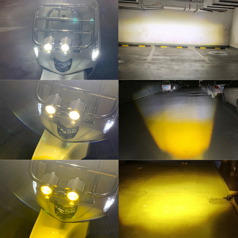 Luz LED para motocicleta, acce - Universal Motorcycle Led Headlight Projector reseña y precio