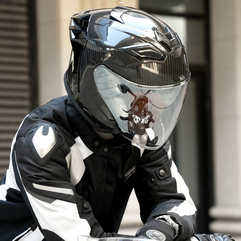 Casco de Motocicleta de Fibra  - Carbon Fiber Lightweight Motorcycle Helmet reseña y precio