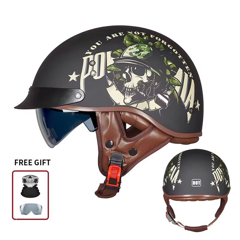 Casco de Motocicleta Vintage S - Vintage Open Face Retro Helmet reseña y precio