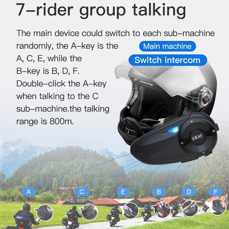 EJEAS Q7 auriculares para casc - Universal Motorcycle Helmet Intercom Headset reseña y precio
