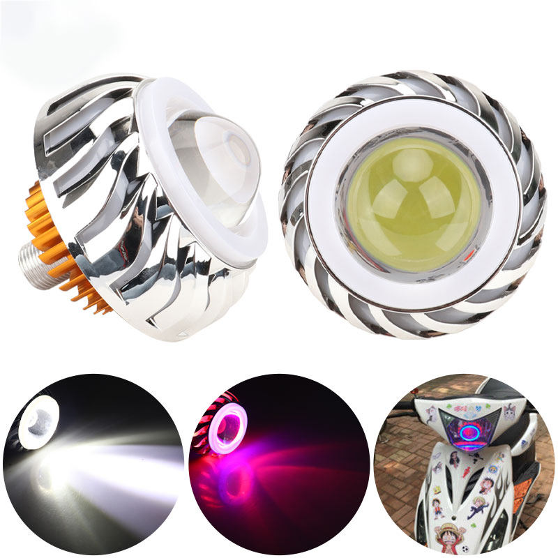 1 pieza Faro de Motocicleta co - Universal Motorcycle Led Headlight Projector reseña y precio
