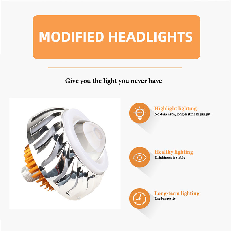 1 pieza Faro de Motocicleta co - Universal Motorcycle Led Headlight Projector reseña y precio