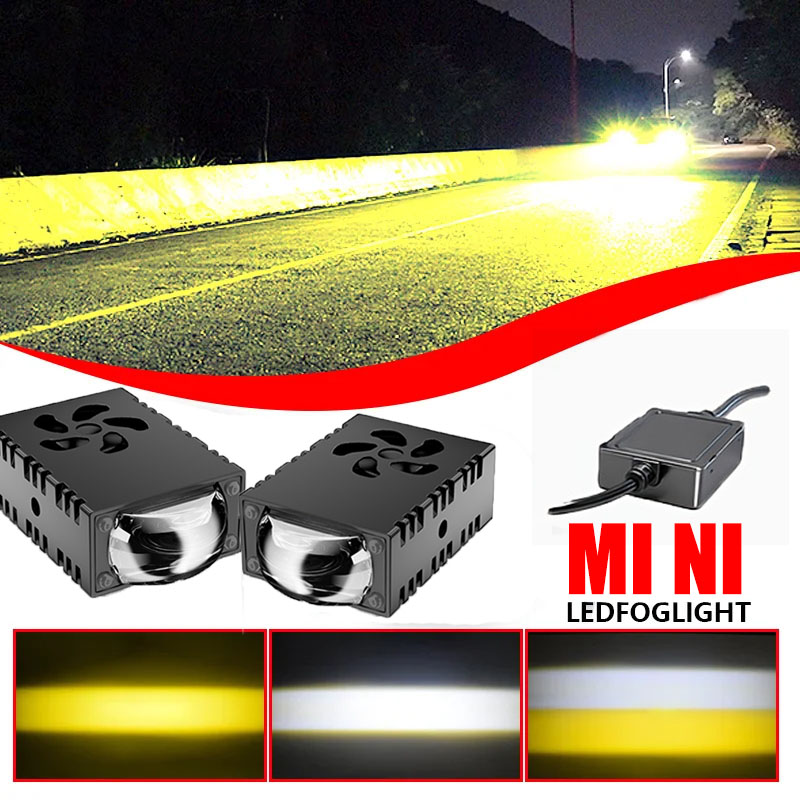 1PCS/2PCS Mini Faro LED con Le - Universal Motorcycle Led Headlight Projector reseña y precio