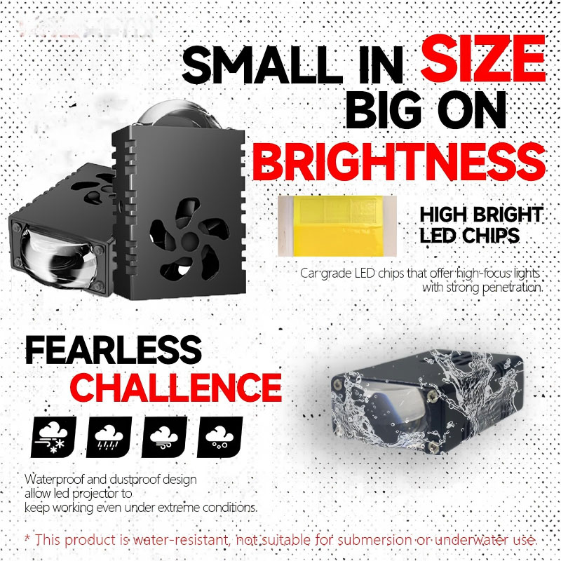 1PCS/2PCS Mini Faro LED con Le - Universal Motorcycle Led Headlight Projector reseña y precio