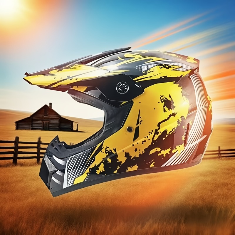 Conjunto de Casco de Motocross - Off Road Motocross Helmet Goggles Set reseña y precio