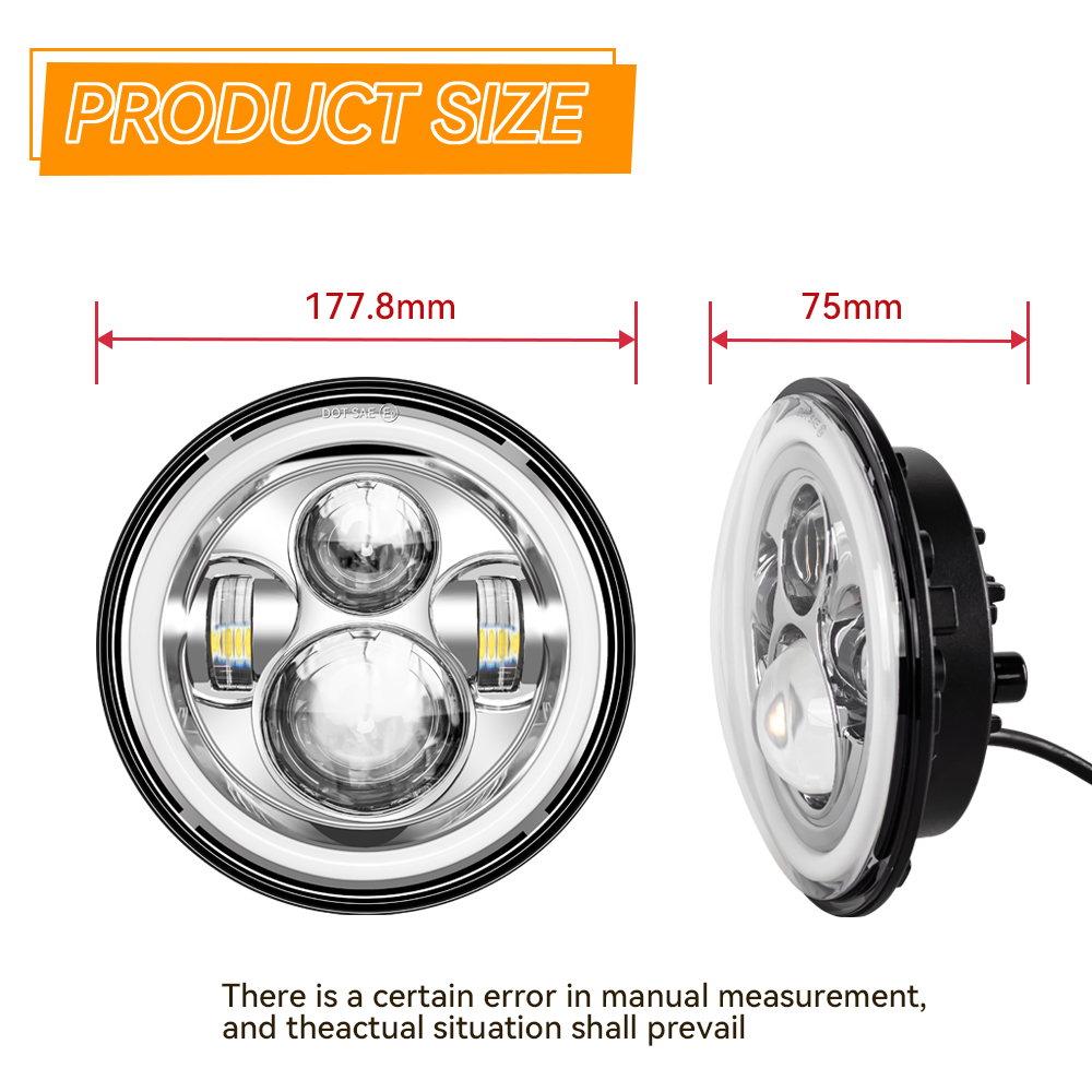 Faro delantero redondo Univers - Universal Motorcycle Led Headlight Projector reseña y precio