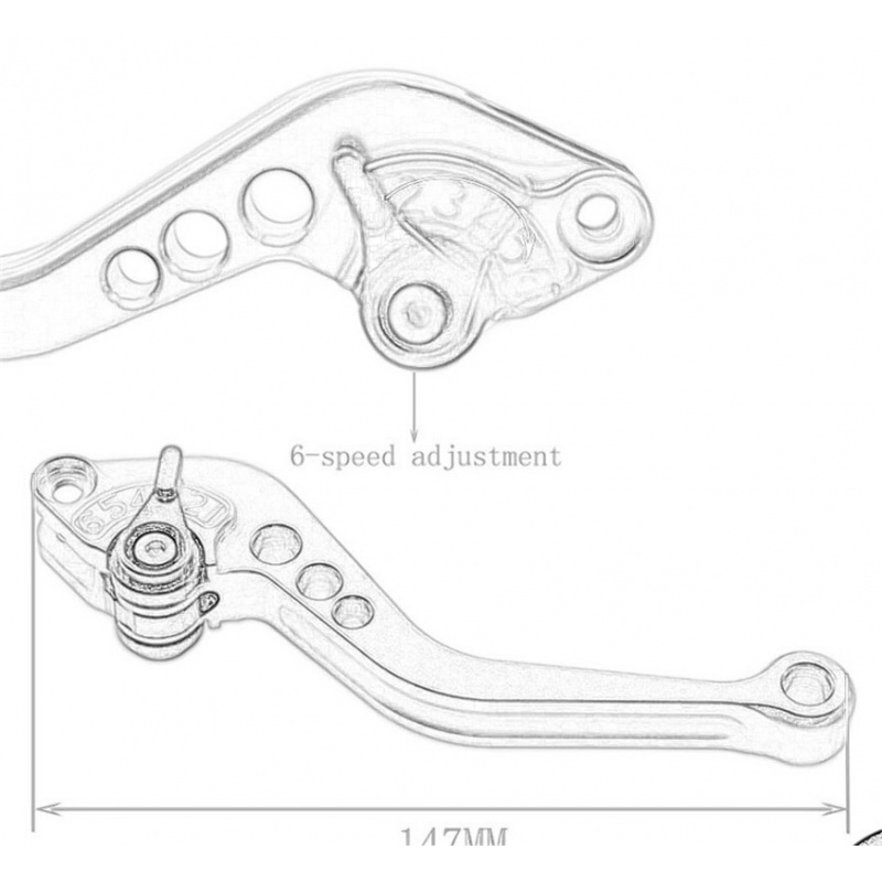 Palanca de freno corta para mo - Cnc Aluminum Adjustable Brake Clutch Levers reseña y precio