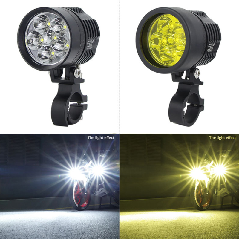 2PCS Faros Delanteros Universa - Universal Motorcycle Led Headlight Projector reseña y precio