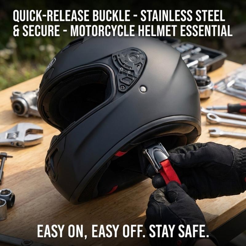 Instalación fácil inoxidable s - Quick Release Buckle Motorcycle Helmet reseña y precio