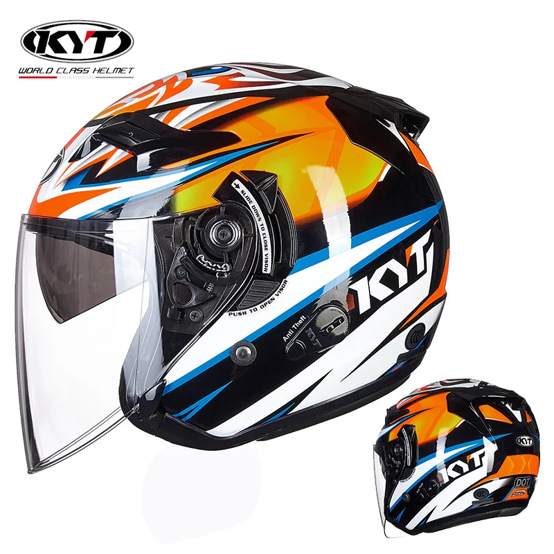 KYT-Casco de Moto Jet Vintage, - Vintage Open Face Retro Helmet reseña y precio