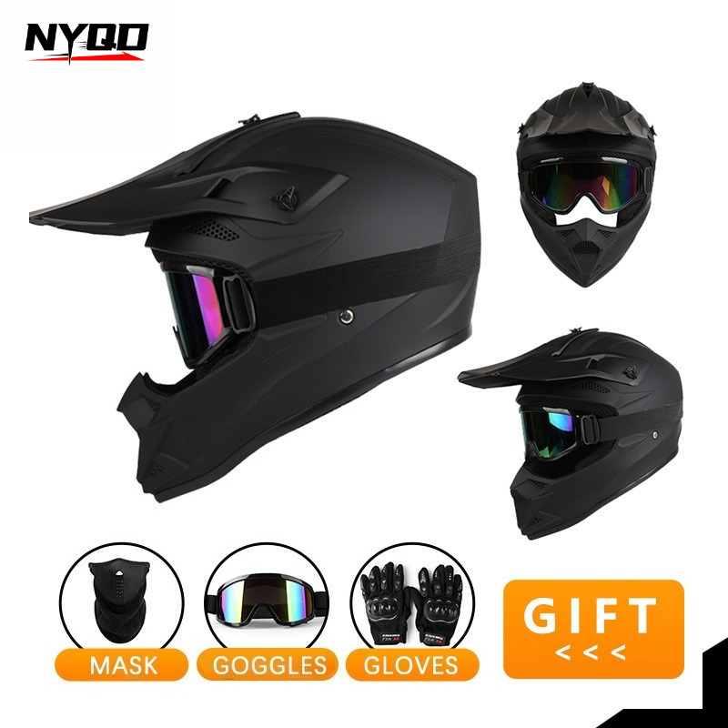 Casco de Motocross Transpirabl - Off Road Motocross Helmet Goggles Set reseña y precio