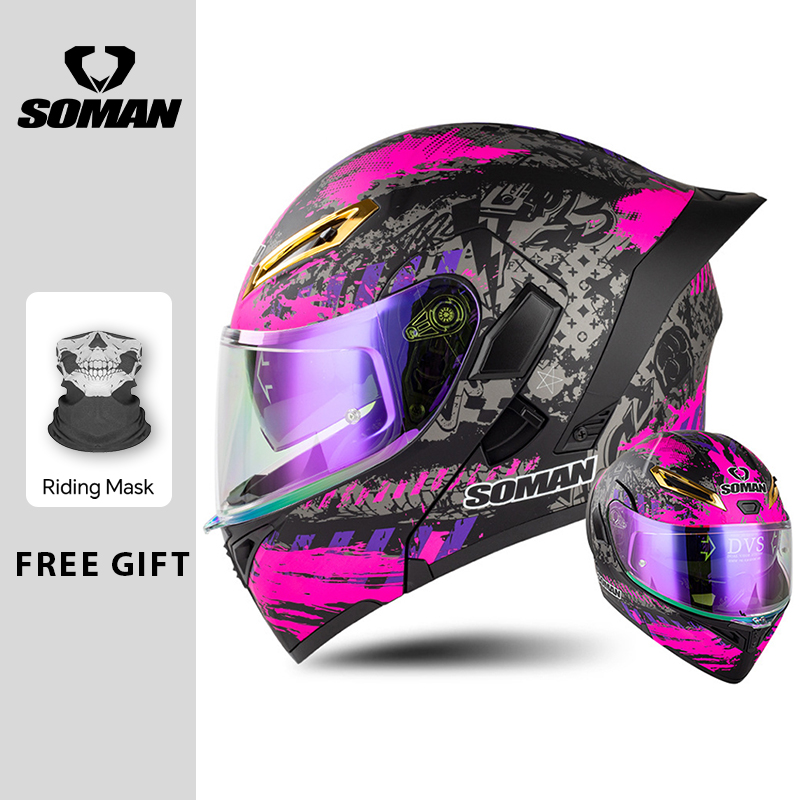 Cascos de motocicleta abatible - Modular Flip Up Motorcycle Helmet Dot Approved reseña y precio