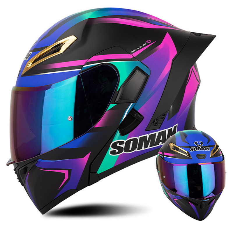 Casco de motocicleta para homb - Modular Flip Up Motorcycle Helmet Dot Approved reseña y precio