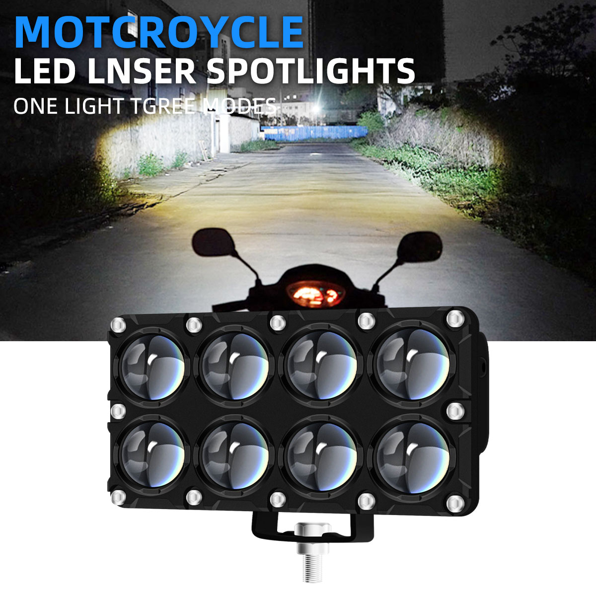 Faro auxiliar de motocicleta c - Universal Motorcycle Led Headlight Projector reseña y precio