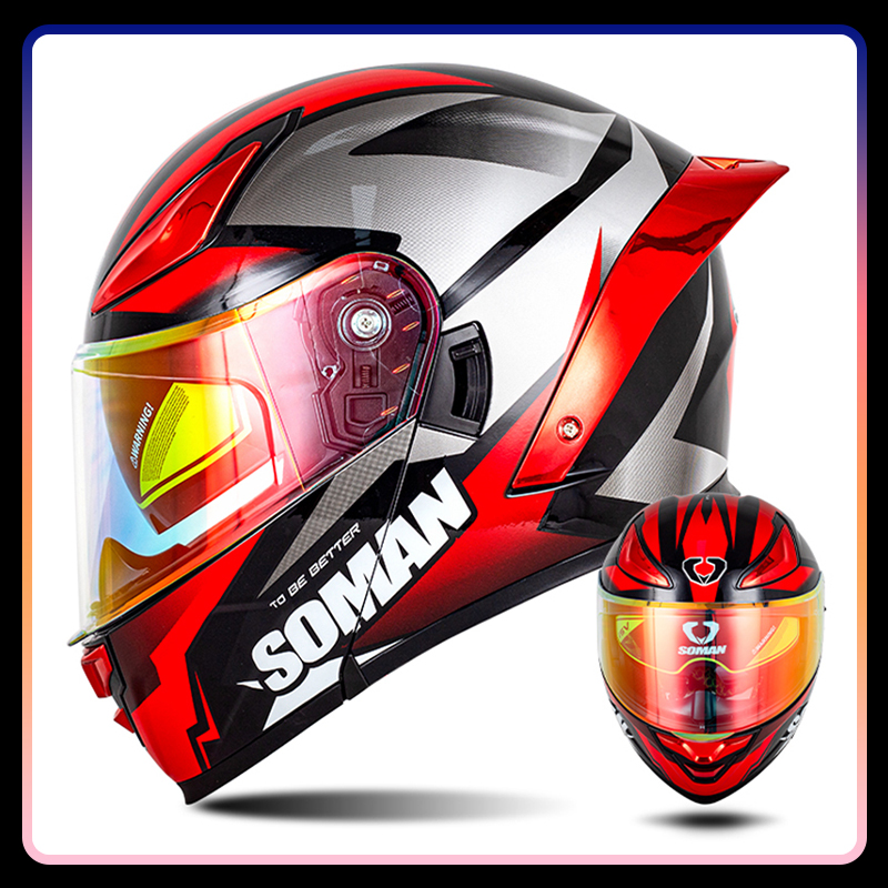 Casco de motocicleta para homb - Modular Flip Up Motorcycle Helmet Dot Approved reseña y precio