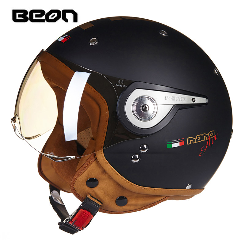 BEON B-110 casco de motociclet - Vintage Open Face Retro Helmet reseña y precio