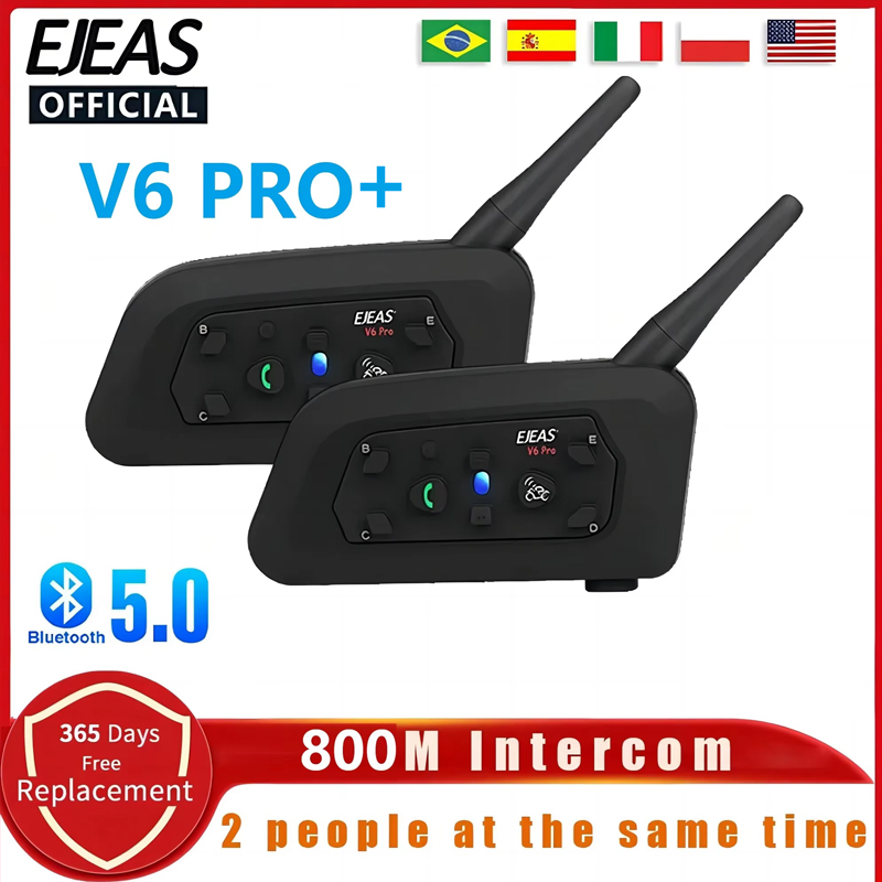 EJEAS V6 PRO + casco de motoci - Universal Motorcycle Helmet Intercom Headset reseña y precio