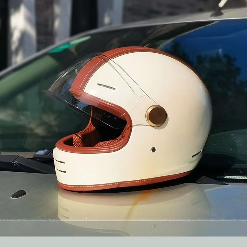 Casco de motocicleta vintage C - Vintage Open Face Retro Helmet reseña y precio
