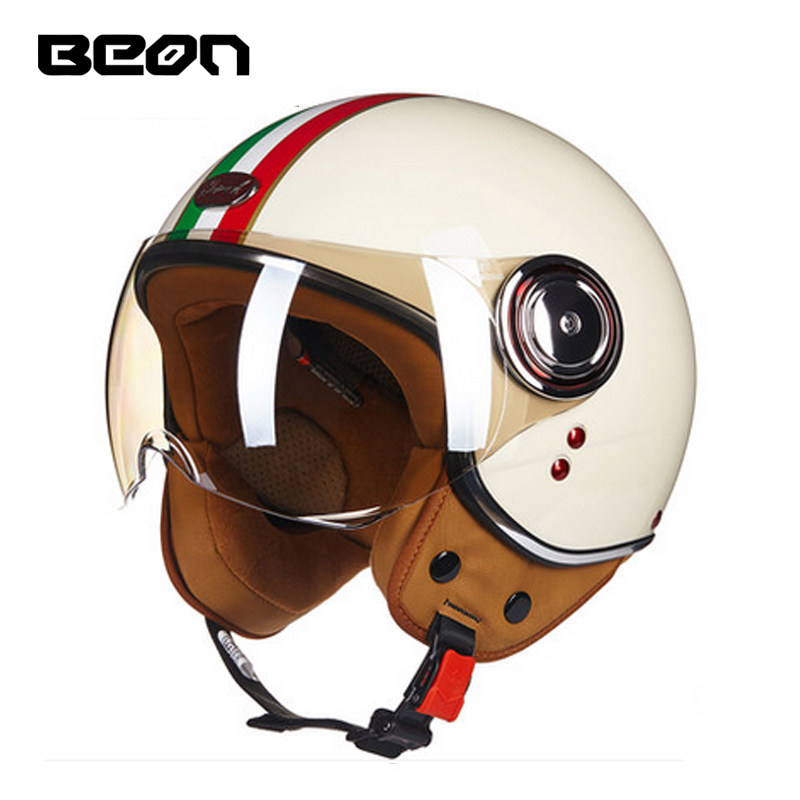 Casco de Motocicleta Abierto B - Vintage Open Face Retro Helmet reseña y precio