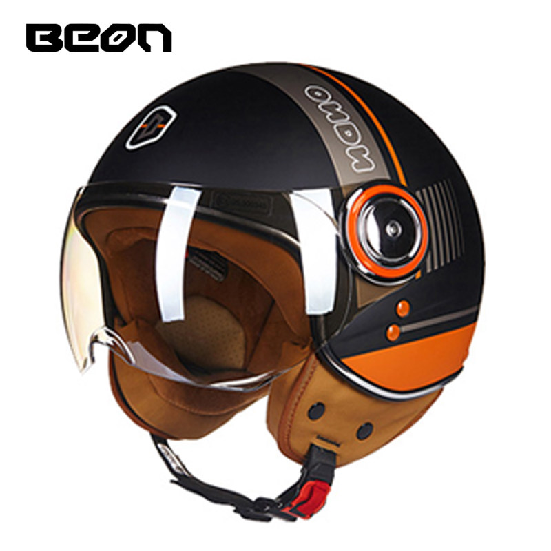 Casco de Motocicleta Abierto B - Vintage Open Face Retro Helmet reseña y precio