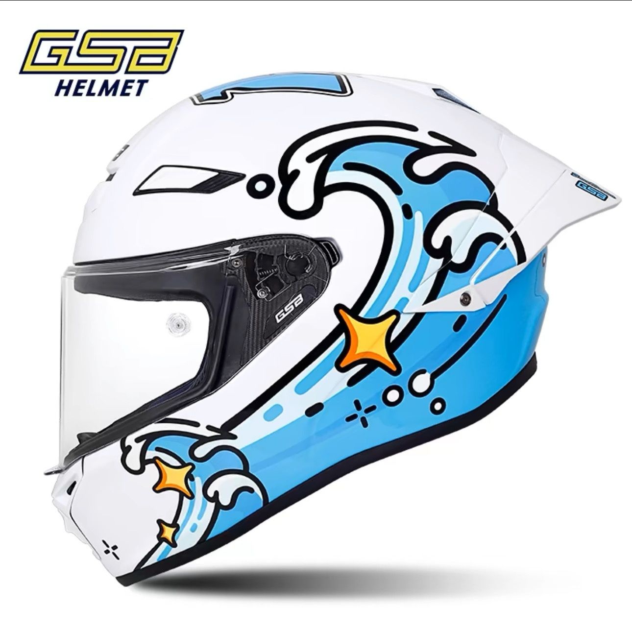 Casco de Fibra de Carbono GSB  - Carbon Fiber Lightweight Motorcycle Helmet reseña y precio
