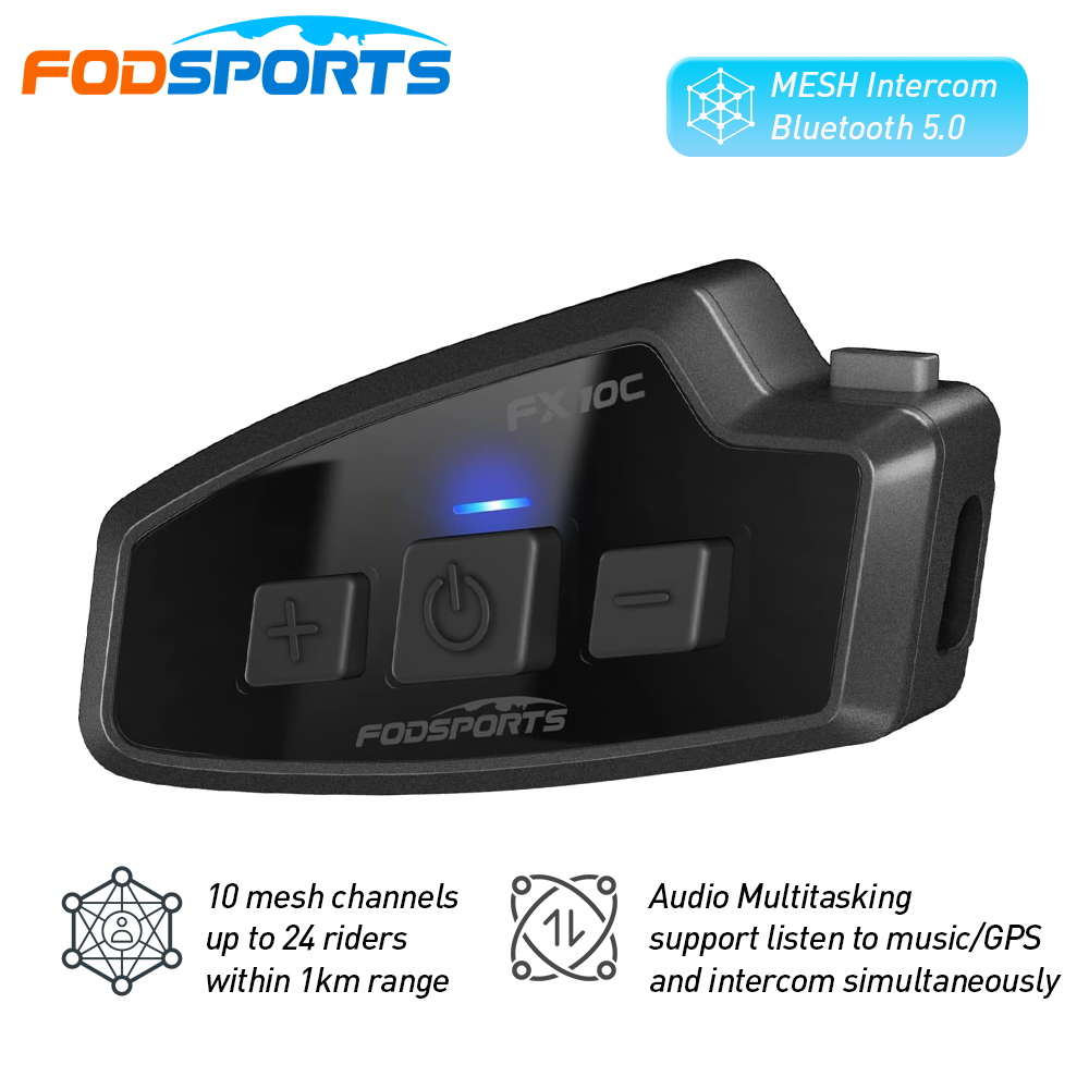 Fodsports FX 10C motocicleta m - Universal Motorcycle Helmet Intercom Headset reseña y precio