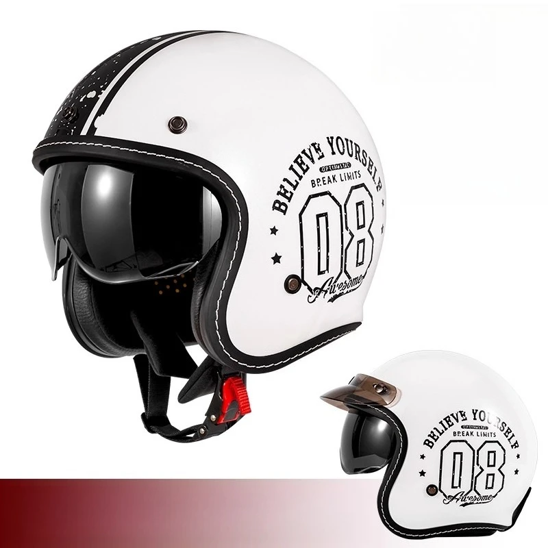 Casco de Moto Abierto Estilo V - Vintage Open Face Retro Helmet reseña y precio