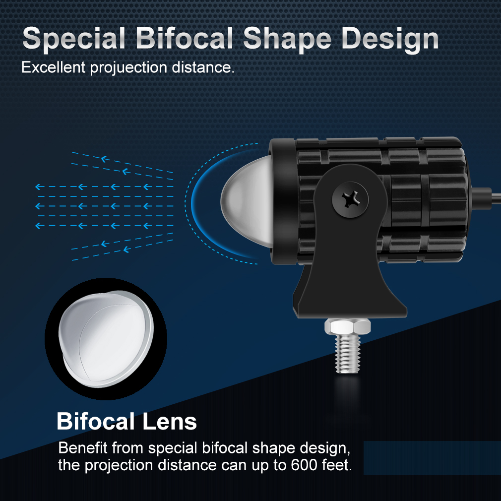 Faro LED universal para motoci - Universal Motorcycle Led Headlight Projector reseña y precio