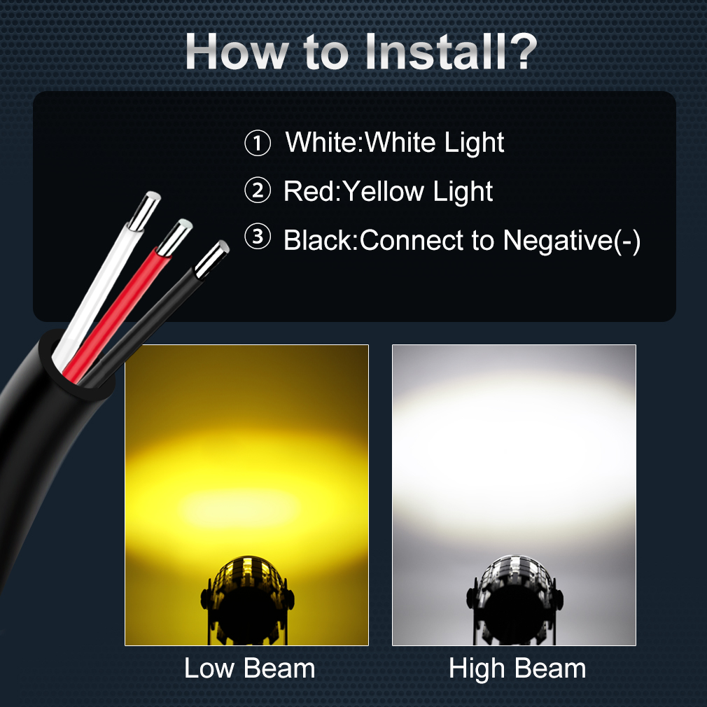 Faro LED universal para motoci - Universal Motorcycle Led Headlight Projector reseña y precio